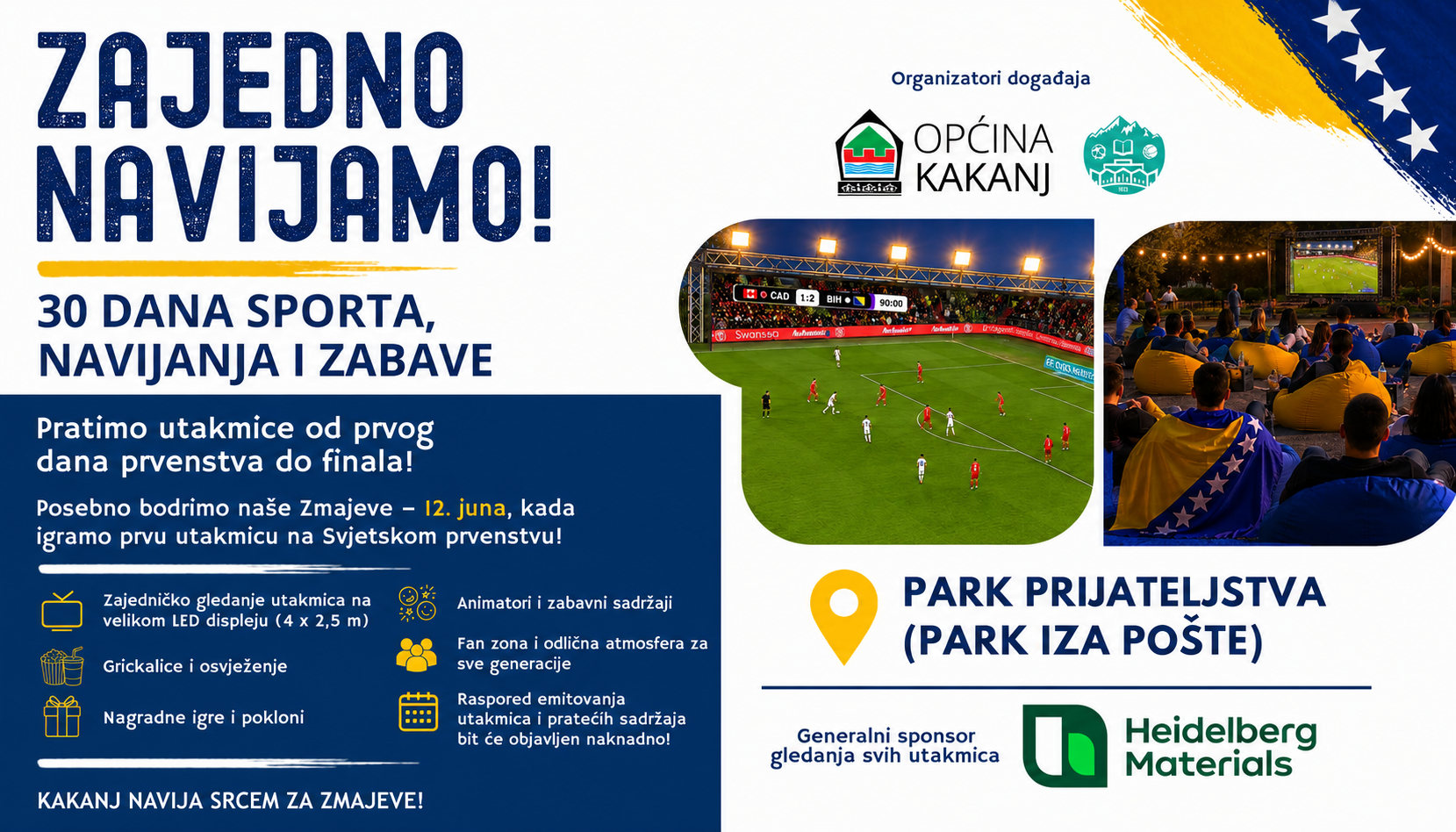 HM Cement BiH generalni sponzor navijačke FAN ZONE u Kaknju!